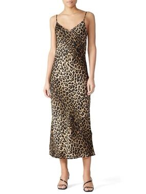 Allsaints Leopard Print Hera Slip Dress